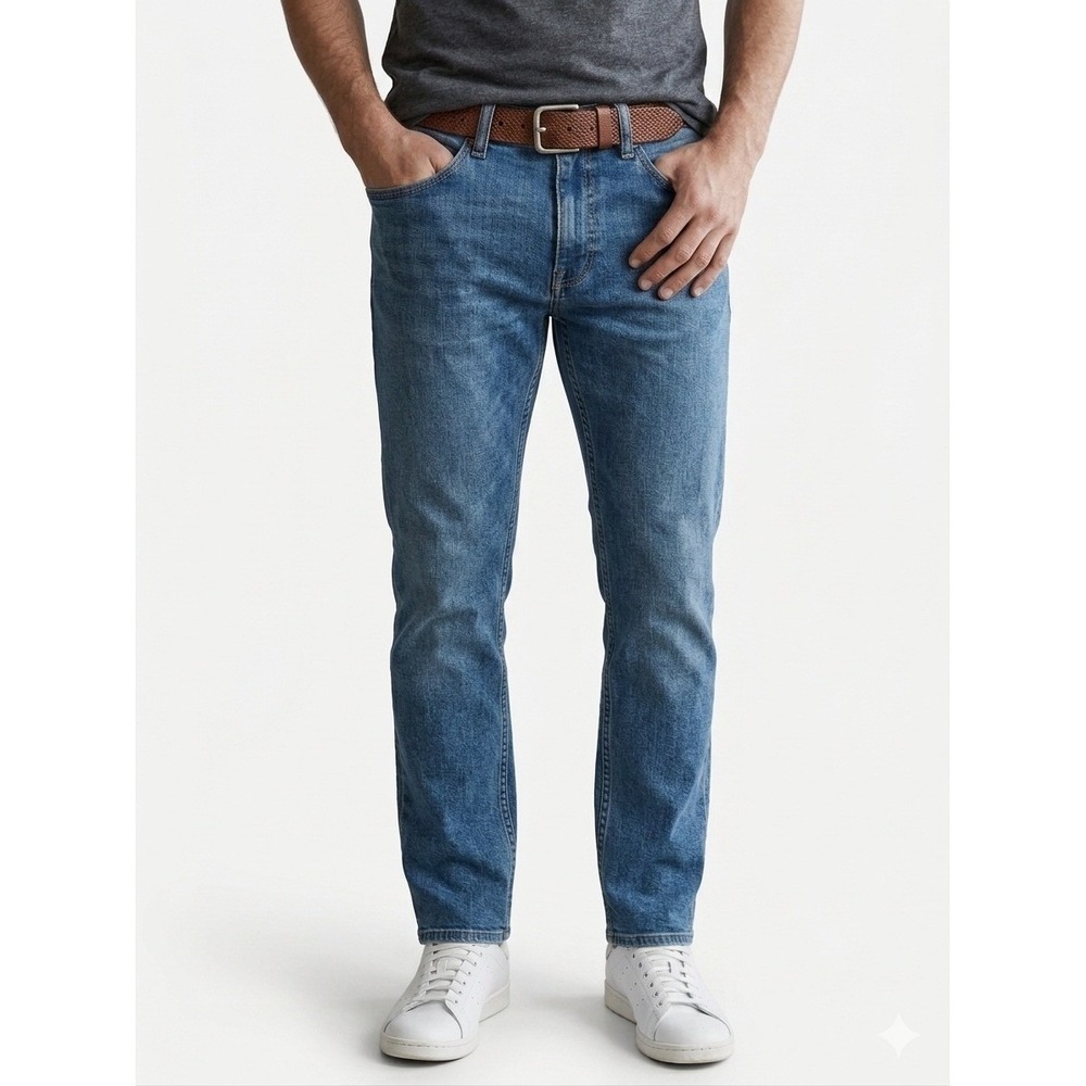DU/ER Jeans Mens 32x30 Blue Straight Fit Stretch Denim Medium Wash Pants